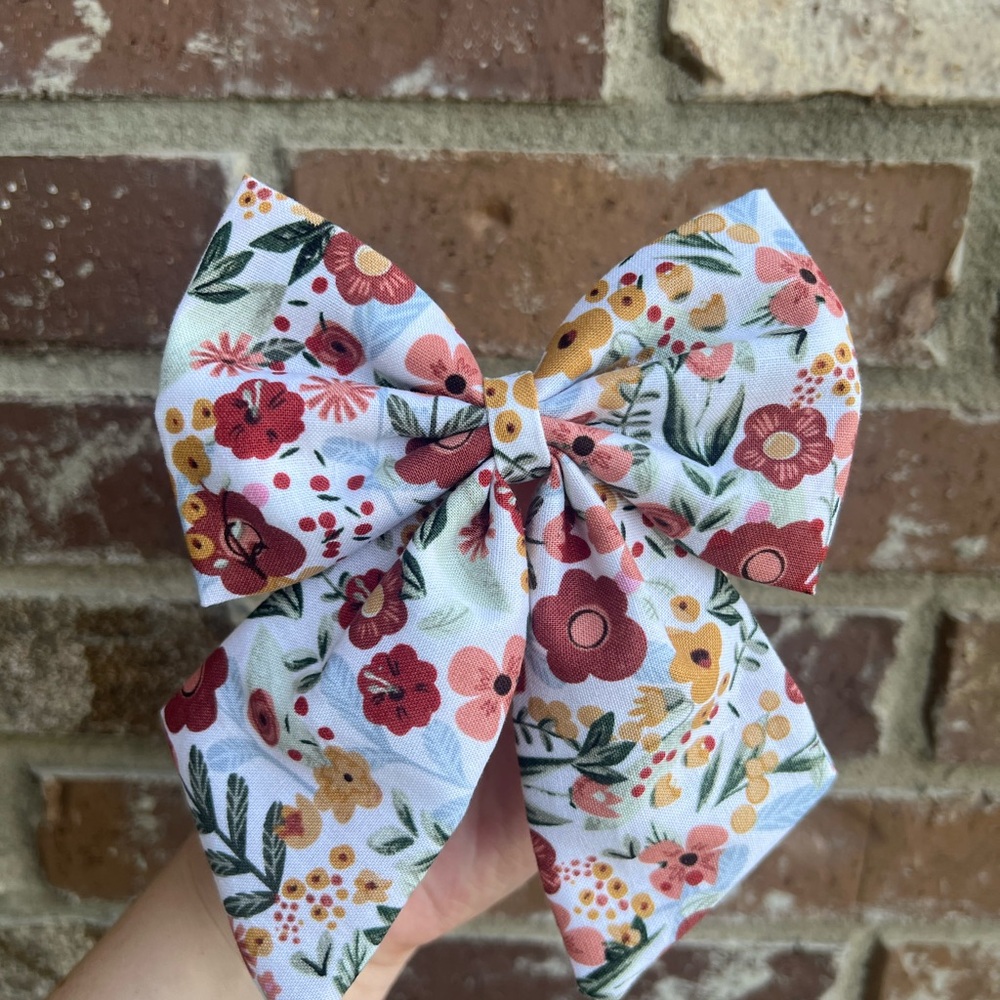Floral Bow Hair Clip for Kids